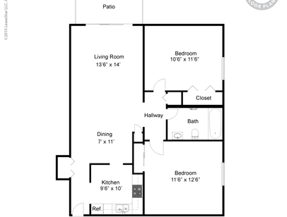 2 Bd/1 Bath: Beds - 2: Baths - 1: SqFt Range - 838 to 838