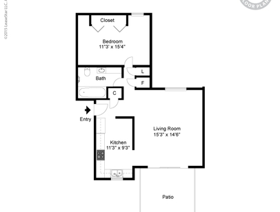 One Bedroom: Beds - 1: Baths - 1: SqFt Range - 837 to 837