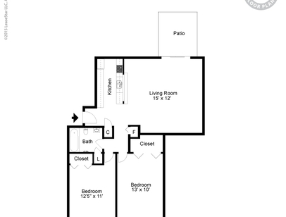 2 Bedroom 1 Bath: Beds - 2: Baths - 1: SqFt Range - 926 to 926