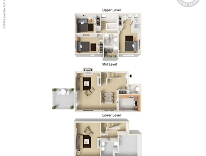3BD 21/2BT FIREPLACE: Beds - 3: Baths - 2.5: SqFt Range - 2072 to 2072