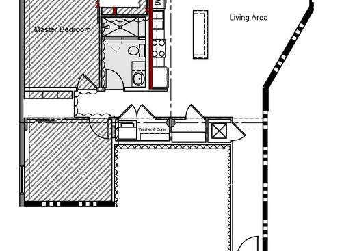 The Waterside - 2 Bed, 1 Bath, 1003 sq. ft.