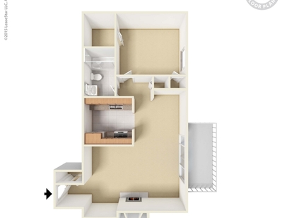 1 Bd/1 Bath: Beds - 1: Baths - 1: SqFt Range - 689 to 689