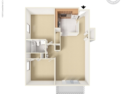 2 Bd/1 Bath/Fp: Beds - 2: Baths - 1: SqFt Range - 842 to 842