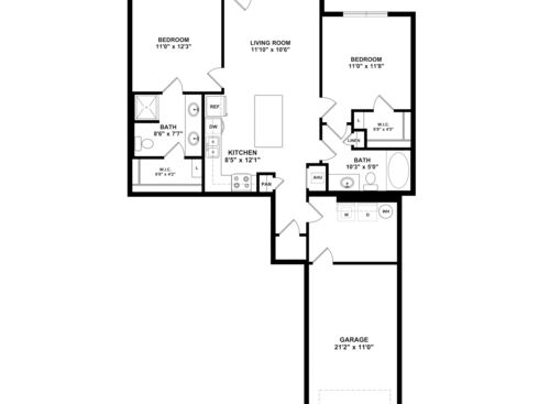 Bradford - Lower: Beds - 2: Baths - 2: SqFt Range - 1010 to