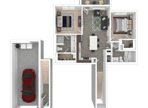 Bradford - Upper: Beds - 2: Baths - 2: SqFt Range - 1010 to 1010