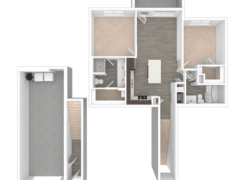 Bradford - Upper: Beds - 2: Baths - 2: SqFt Range - 1010 to 1010
