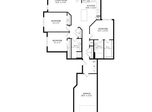 Brighton - Lower: Beds - 3: Baths - 2: SqFt Range - 1370 to 1370