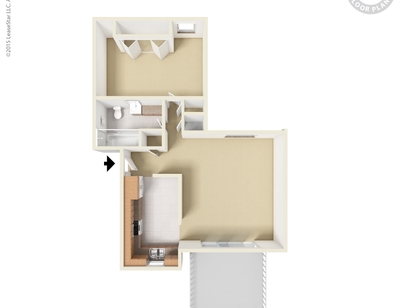One Bedroom: Beds - 1: Baths - 1: SqFt Range - 837 to 837