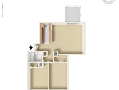 2 Bedroom 1 Bath: Beds - 2: Baths - 1: SqFt Range - 926 to 926