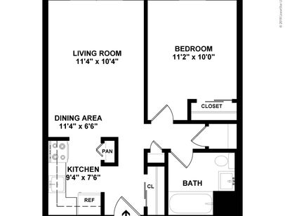 1 Bedroom ADA: Beds - 1: Baths - 1: SqFt Range - 561 to 561