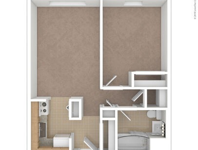 1 Bedroom ADA: Beds - 1: Baths - 1: SqFt Range - 561 to 561