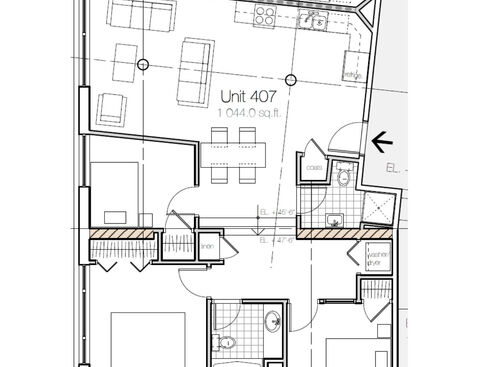 3 Bedrooms: Beds - 3: Baths - 1: SqFt Range - 1044 to 1044