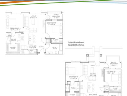 Dakota: Beds - 2: Baths - 2: SqFt Range - 1120 to 1120