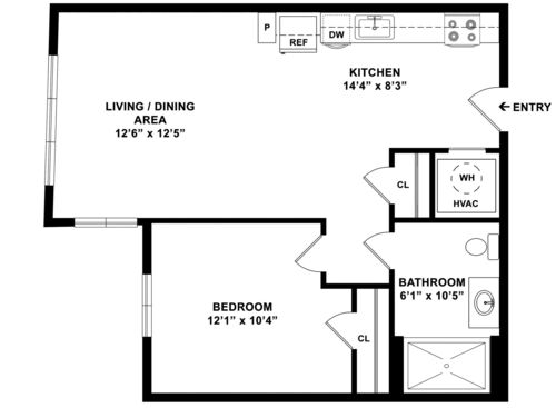 Waverly - 1 Bed, 1 Bath