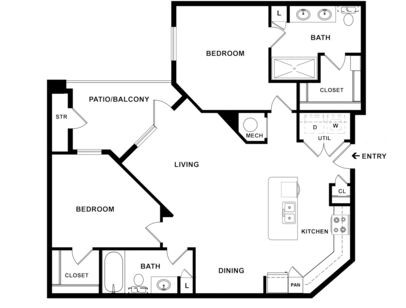 B2: Beds - 2: Baths - 2: SqFt Range - 1005 to 1005