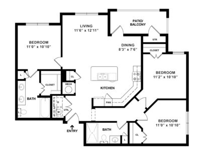 C1: Beds - 3: Baths - 2: SqFt Range - 1157 to 1157