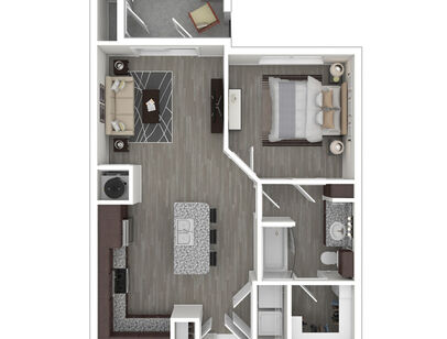 A1: Beds - 1: Baths - 1: SqFt Range - 725 to 725
