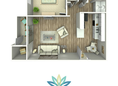1x1A: Beds - 1: Baths - 1: SqFt Range - 625 to 625