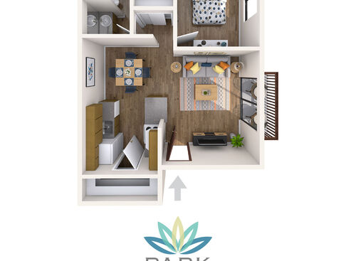 1x1 A: Beds - 1: Baths - 1: SqFt Range - 605 to 605