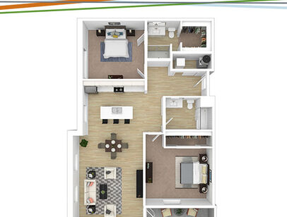 Fredrick: Beds - 2: Baths - 2: SqFt Range - 1340 to 1340