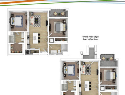 Irvin: Beds - 2: Baths - 2: SqFt Range - 1070 to 1070