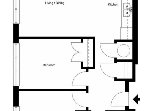 2D Two Bedroom Floorplan
