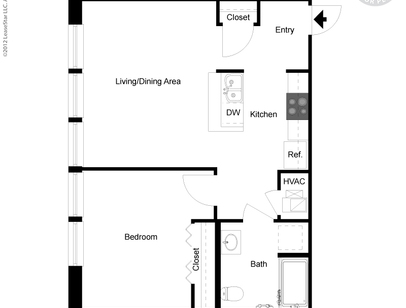 1 Bedroom 1 Bath: Beds - 1: Baths - 1: SqFt Range - 700 to 700