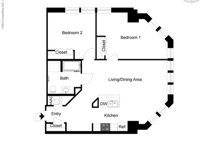 2 Bedroom 1 Bath: Beds - 2: Baths - 1: SqFt Range - 964 to 964