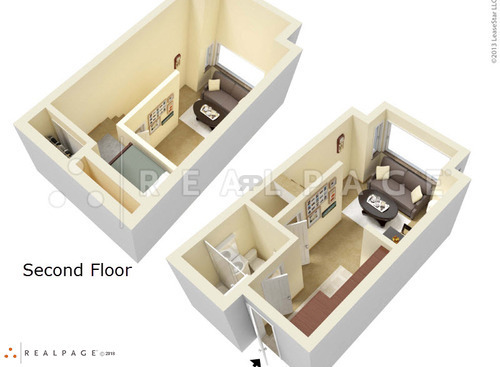 Studio with Loft: Beds - Studio: Baths - 1: SqFt Range - 375 to 565