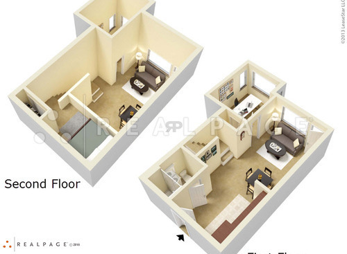 One Bedroom with Loft: Beds - 1: Baths - 1: SqFt Range - 565 to 725