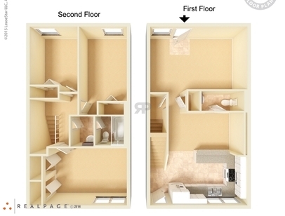 3x1.5 Townhome: Beds - 3: Baths - 1.5: SqFt Range - 1192 to 1192