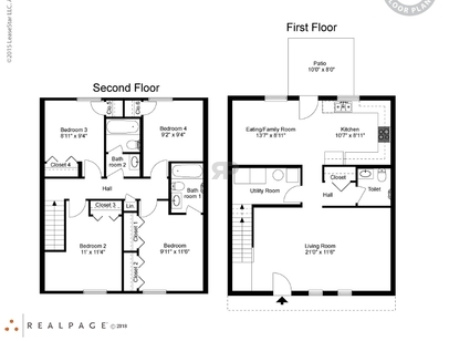 4x2.5 Townhome: Beds - 4: Baths - 2.5: SqFt Range - 1480 to 1480