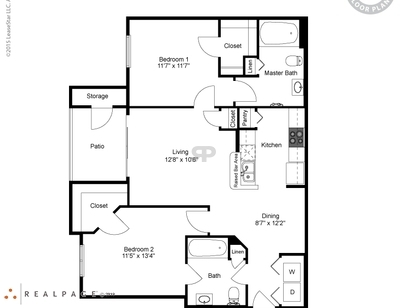 Red Oak: Beds - 2: Baths - 2: SqFt Range - 935 to 1023
