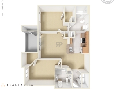 Red Oak: Beds - 2: Baths - 2: SqFt Range - 935 to 1023