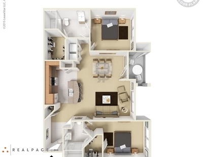 Red Oak: Beds - 2: Baths - 2: SqFt Range - 935 to 1023