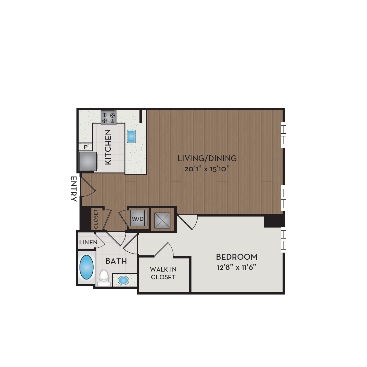 Apartment 410 floorplan