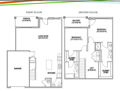 TH-1545: Beds - 2: Baths - 2.5: SqFt Range - 1545 to 1545