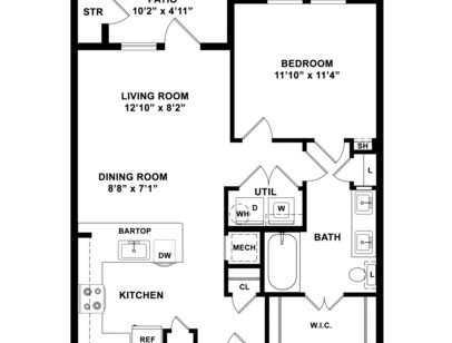 A1: Beds - 1: Baths - 1: SqFt Range - 745 to 745