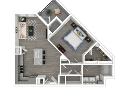 A2: Beds - 1: Baths - 1: SqFt Range - 754 to 754