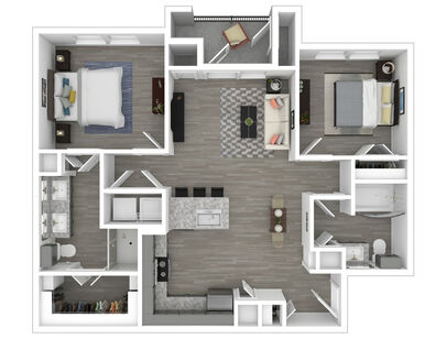 B1: Beds - 2: Baths - 2: SqFt Range - 985 to 985