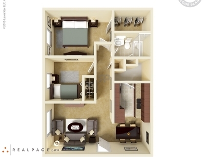 2 Bedroom: Beds - 2: Baths - 1: SqFt Range - 837 to 837