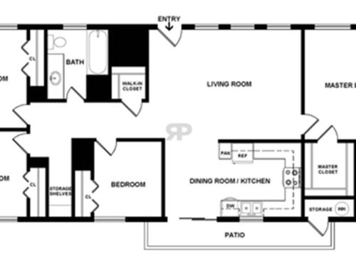 Four Bedroom: Beds - 4: Baths - 2: SqFt Range - 1119 to 1119