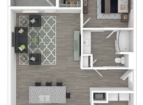 The Derby: Beds - 1: Baths - 1: SqFt Range - 923 to 923