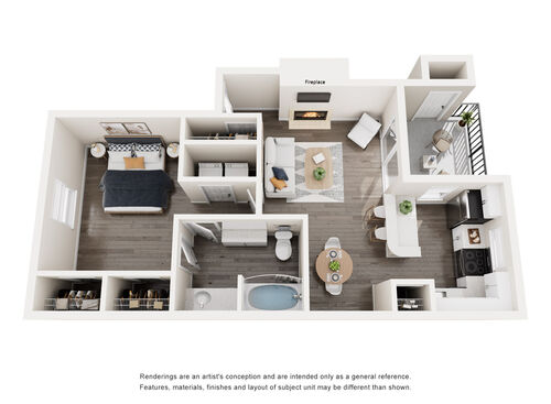 A2: Beds - 1: Baths - 1: SqFt Range - 725 to 725