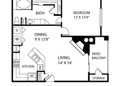 A2: Beds - 1: Baths - 1: SqFt Range - 725 to 725