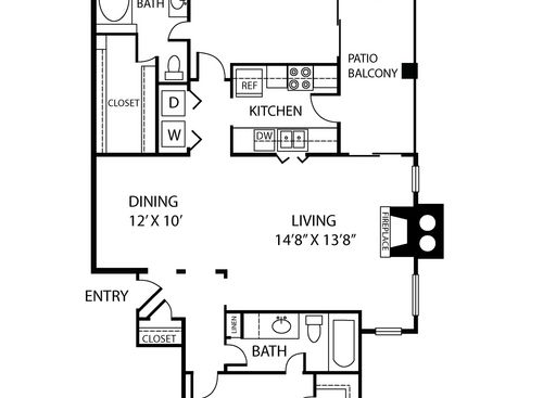 B2: Beds - 2: Baths - 2: SqFt Range - 1125 to 1125