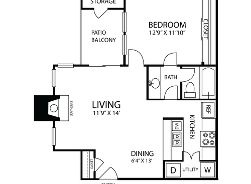 A2: Beds - 1: Baths - 1: SqFt Range - 670 to 670