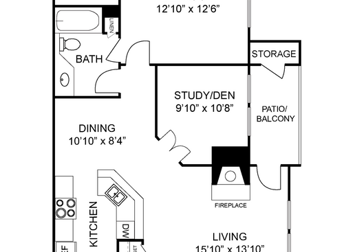 A4: Beds - 1: Baths - 1: SqFt Range - 812 to 812