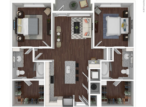 Emory: Beds - 2: Baths - 2: SqFt Range - 1081 to 1081