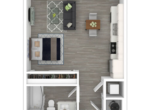 A130, A150, A160, A180: Beds - Studio: Baths - 1: SqFt Range - 454 to 454